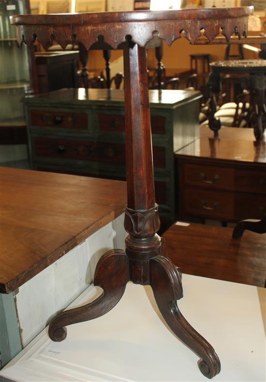 Circular mahogany tripod table